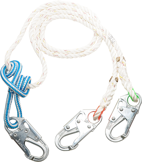 2 in 1 LANYARD with steel snaps, 16 strand adjuster