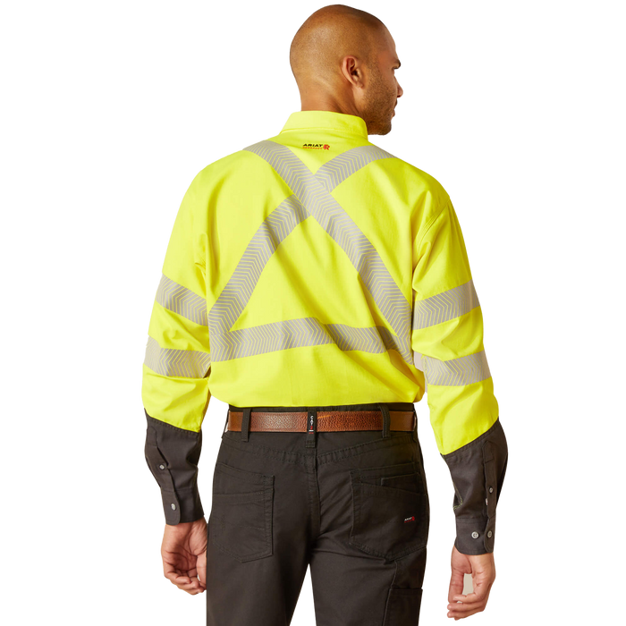 high vis dress shirt Hickory Shirt Company Long Sleeve Hi-Vis Logger Shirt (2X-Large) Regular