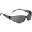Black safety glasses on a white background