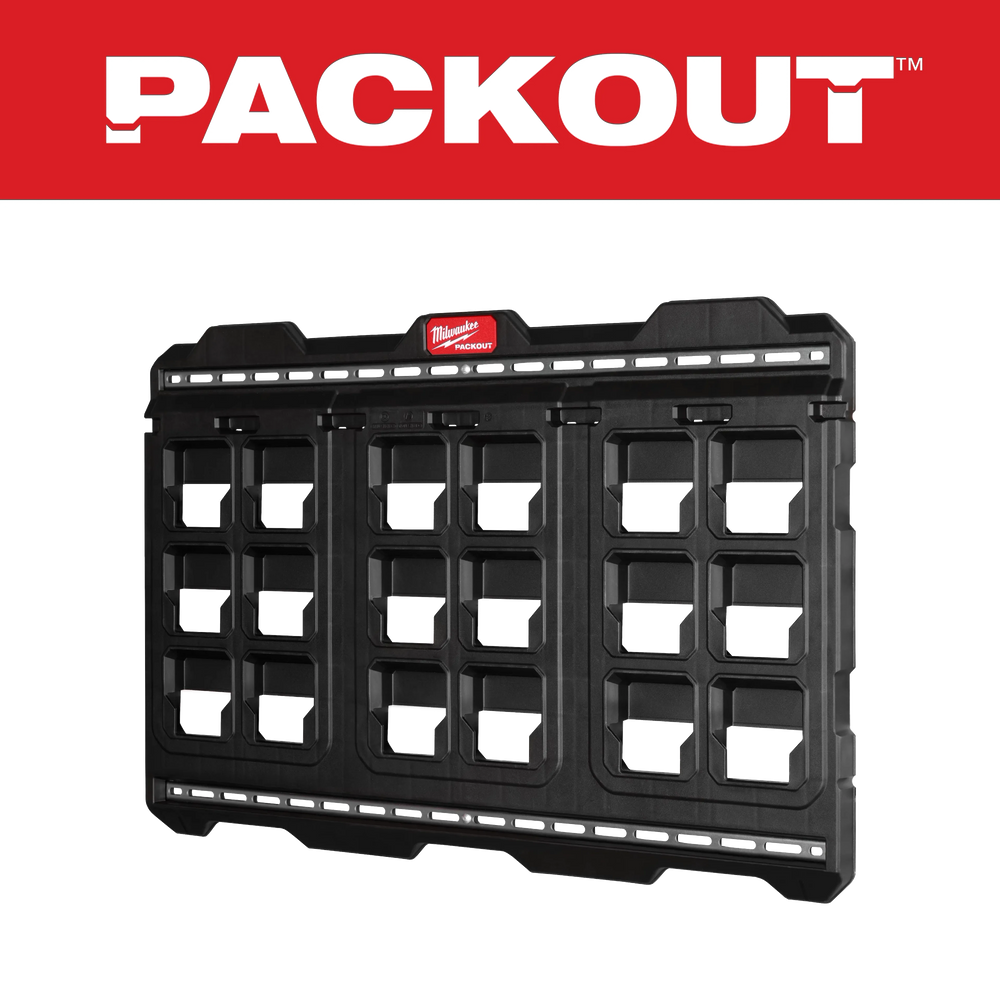 Milwaukee PACKOUT Large Wall Plate 48-22-8497 150lb Shop 75lb Vehicle PACKOUT Compatible