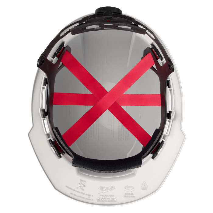 Milwaukee BOLT™ White Front Brim Hard Hat w/6pt Ratcheting Suspension (USA) - Type 1, Class E
