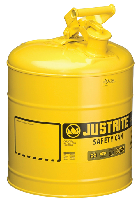 Justrite 5 Gallon Steel Safety Can
