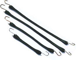 EQUIPRITE - Black EPDM Rubber Straps - Pack of 5