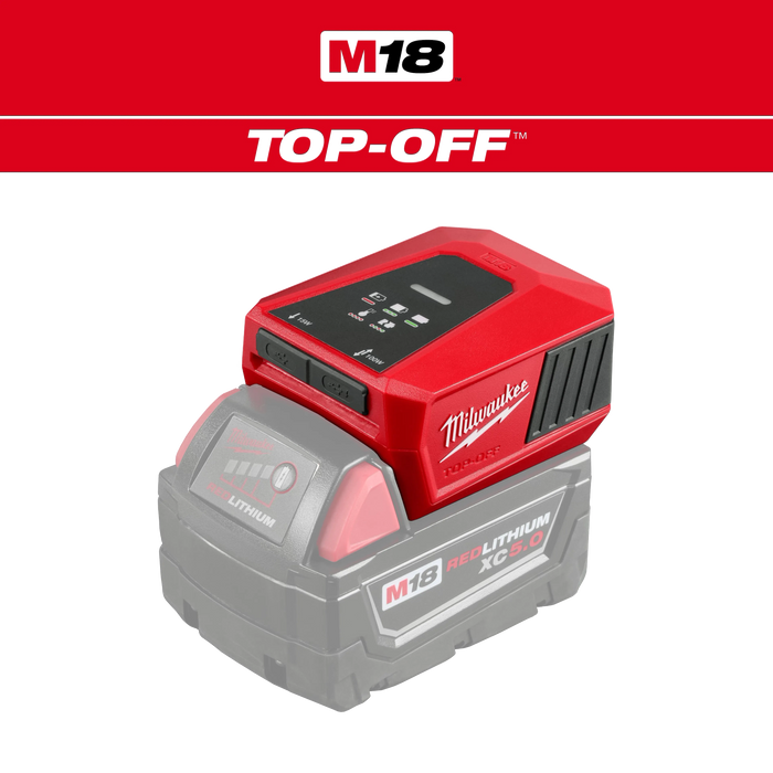 Milwaukee M18 Top Off Charger & Power Supply