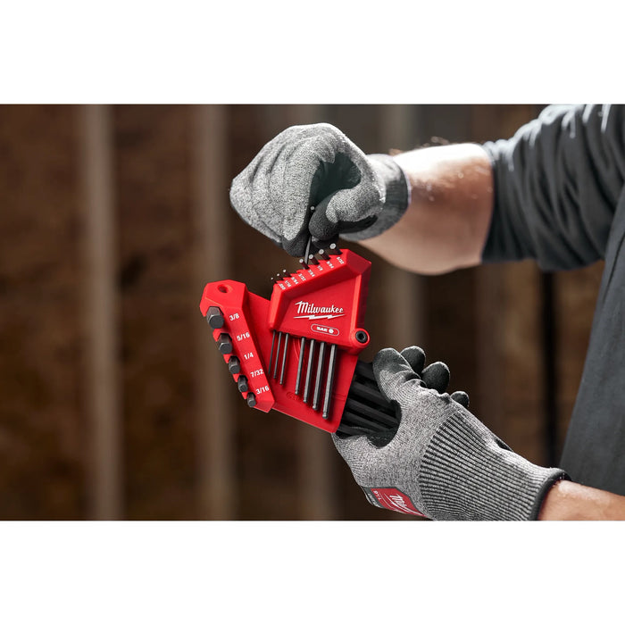 Milwaukee 48-22-2185 13-Piece SAE Ball End L-Style Hex Key Set