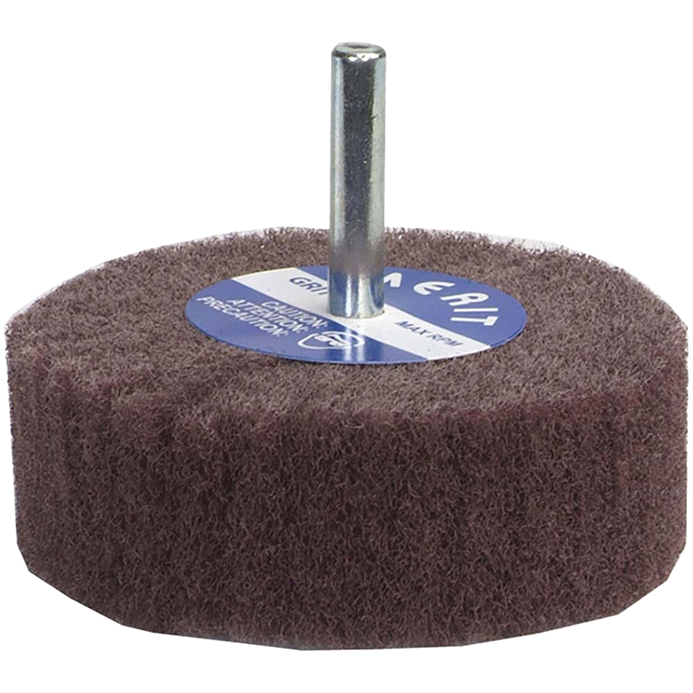 MERIT Mounted Flap Wheel: 2" Dia, 1" Face Width, Aluminum Oxide