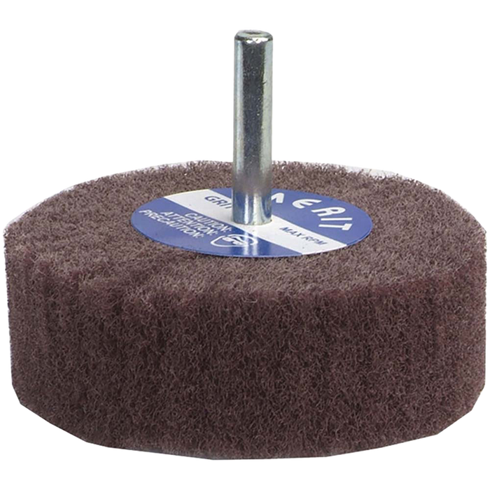 MERIT Mounted Flap Wheel: 2" Dia, 1" Face Width, Aluminum Oxide