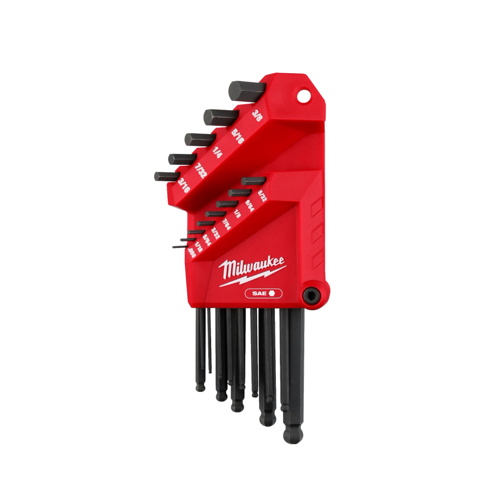 Milwaukee 48-22-2185 13-Piece SAE Ball End L-Style Hex Key Set