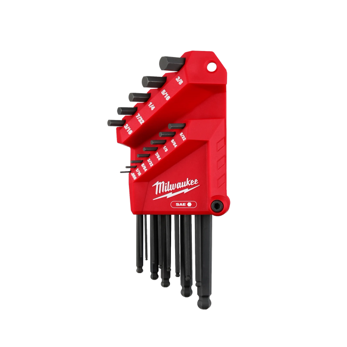 Milwaukee 48-22-2185 13-Piece SAE Ball End L-Style Hex Key Set