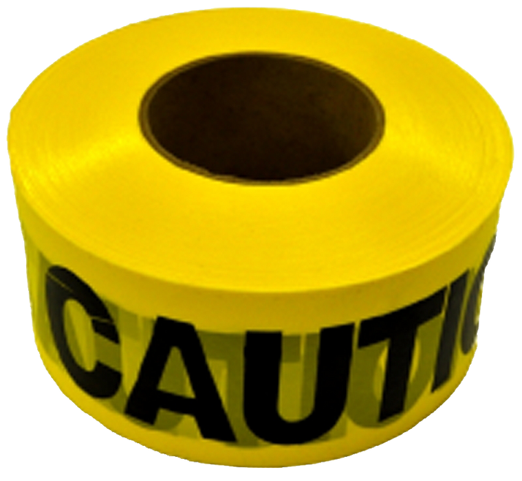 CH Hanson 19000 Barricade Safety Tape, 3 in W, 1000 ft L, Yellow, Polyethylene