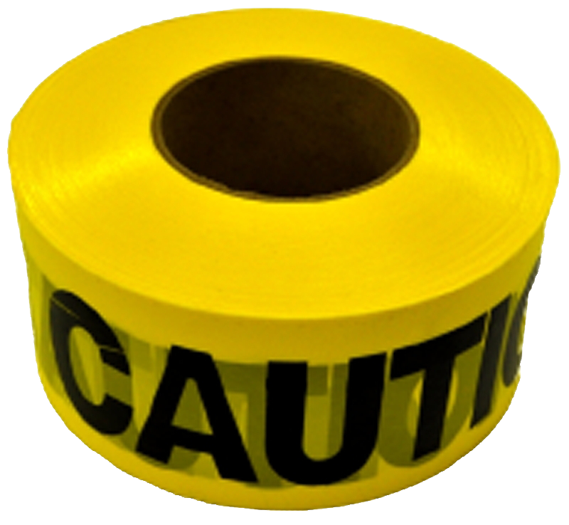 CH Hanson 19000 Barricade Safety Tape, 3 in W, 1000 ft L, Yellow, Polyethylene
