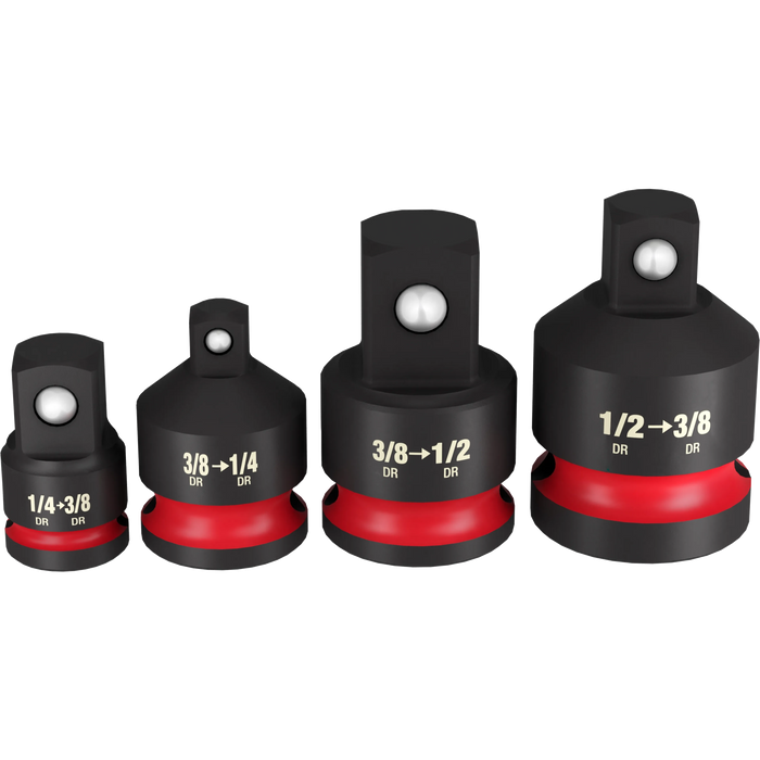 MILWAUKEE SHOCKWAVE Impact Duty 1/4"-1/2"Drive Adapter Set