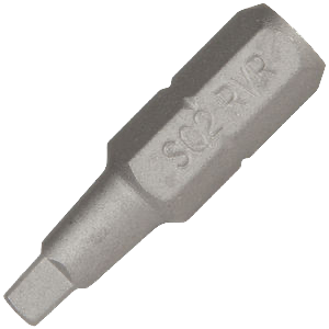 #2 Square 1/4" Hex Insert Bit - Pack of 10