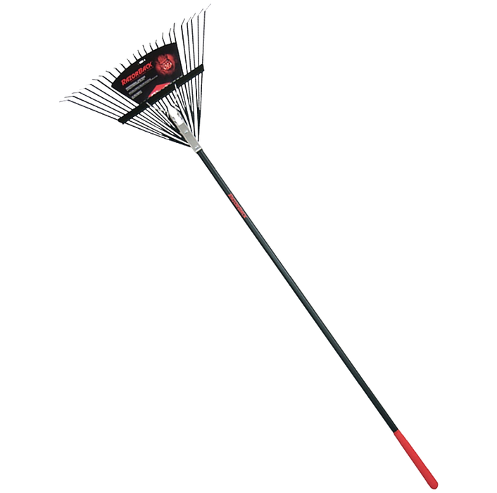 Razor-Back 2915212 Leaf Rake, Steel Tine, 24-Tine, Fiberglass Handle, 54 in L Handle