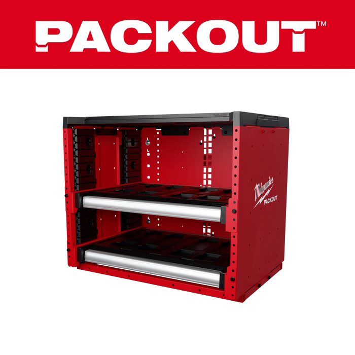 Milwaukee PACKOUT Rack 48-21-8000 Sliding Drawers Steel Modular Storage