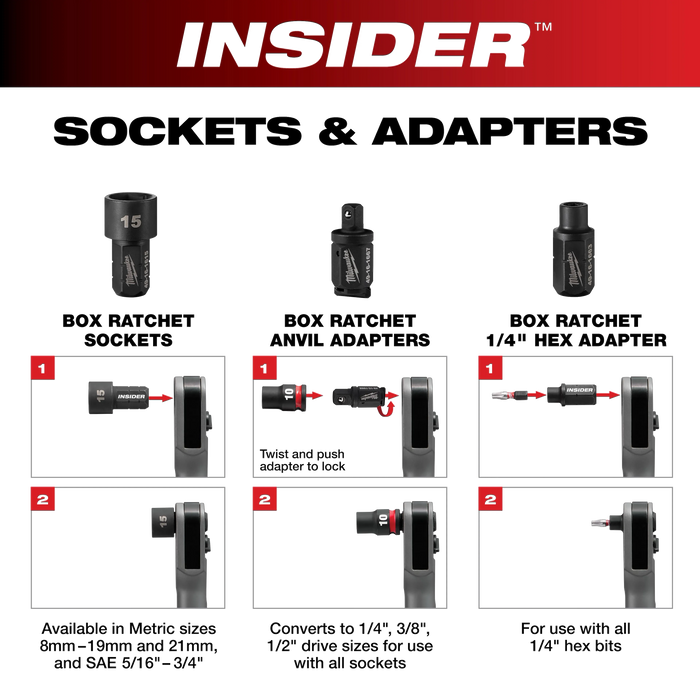 M12 FUEL™ INSIDER™ Extended Reach Box Ratchet