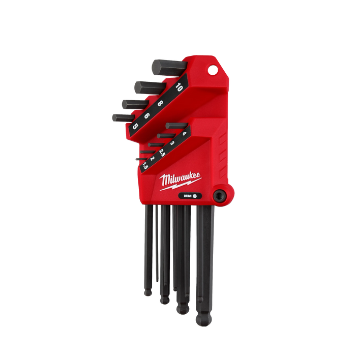 Milwaukee 48-22-2186 9-Piece Metric Ball End L-Style Hex Key Set