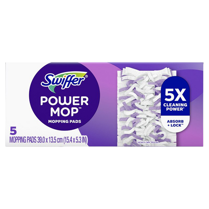 Swiffer PowerMop Multi-Surface Mopping Pad Refill, Microfiber
