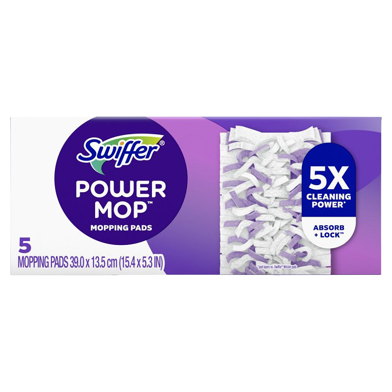 Swiffer PowerMop Multi-Surface Mopping Pad Refill, Microfiber