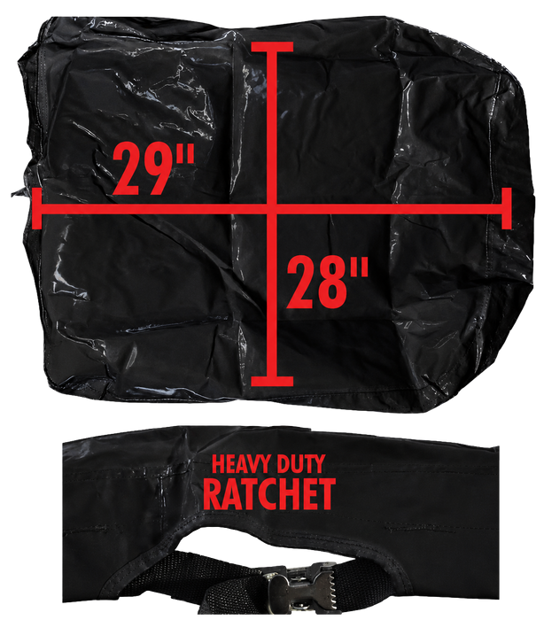 Single Man Bucket Cover – Vinyl with Ratchet Strap, 28"x29"