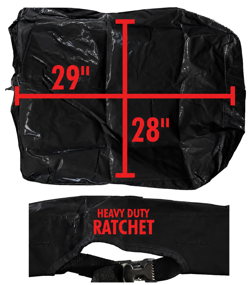 Single Man Bucket Cover – Vinyl with Ratchet Strap, 28"x29"