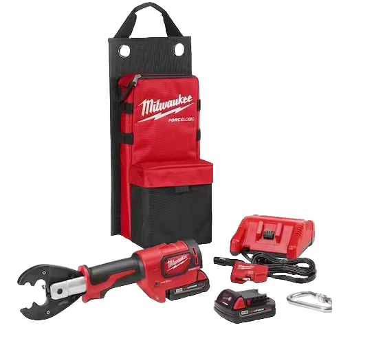 Milwaukee M18 FORCE LOGIC™ 6T Utility Crimper Kit – D3 Grooves, BG Die (2678-22)