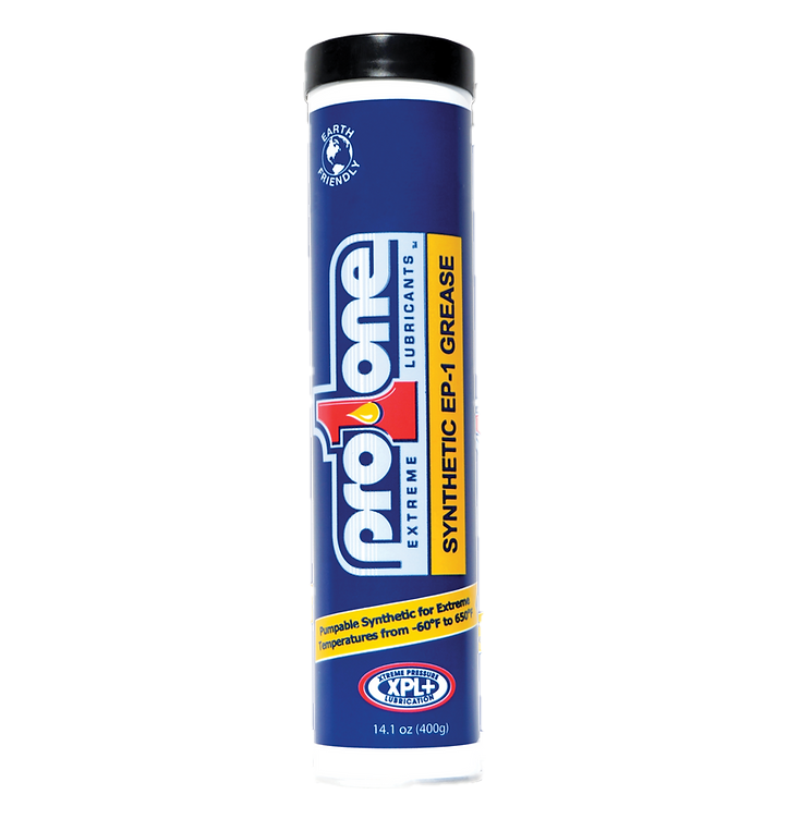 A tube of Pro-One Extreme EP-1 Grease, 14.1 oz (400g), featuring a blue label with white, yellow, and red branding, and a black cap, on a white background.