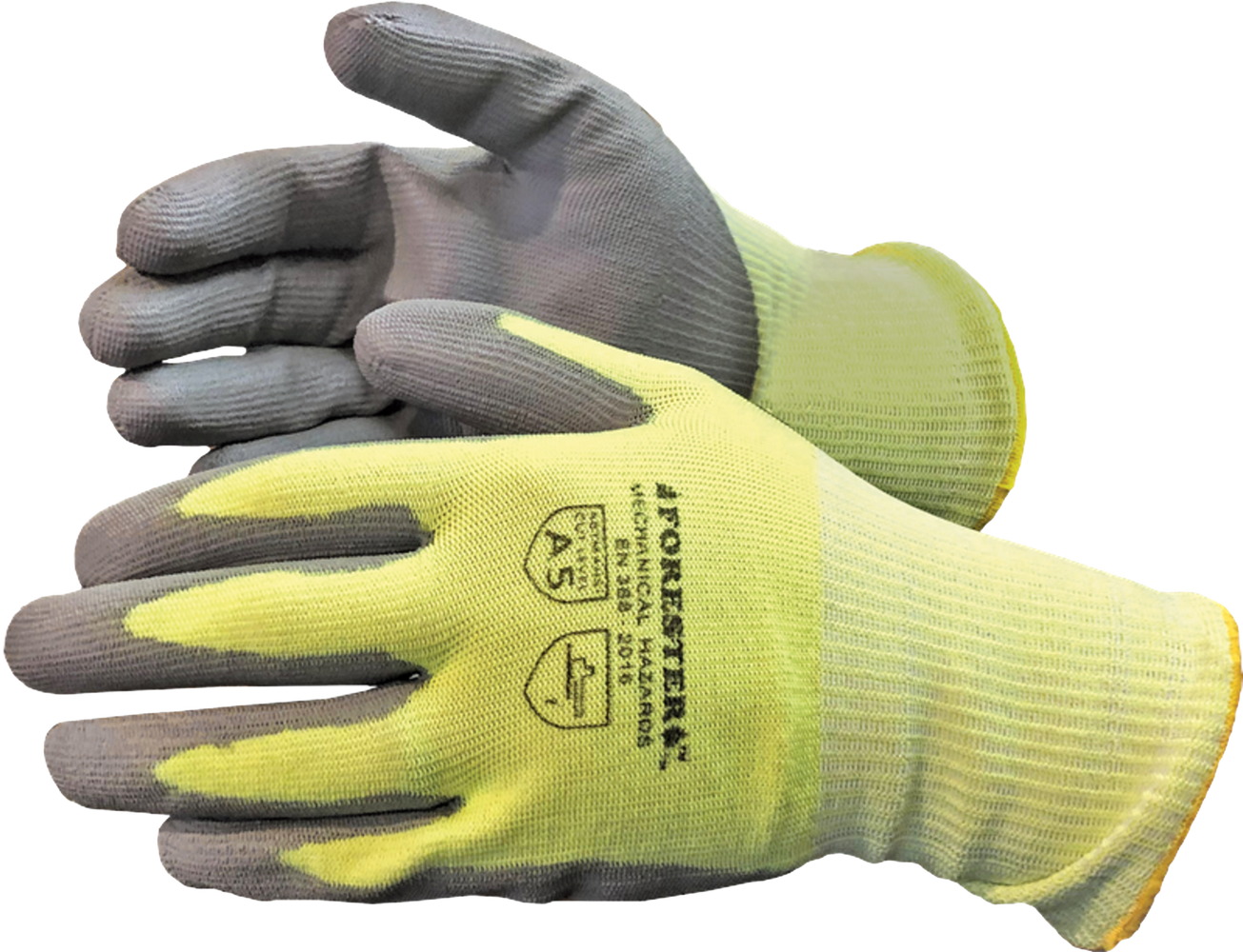 Forester Class 5 Cut Resistant PU Coated Work Glove ANSI A5 EN388