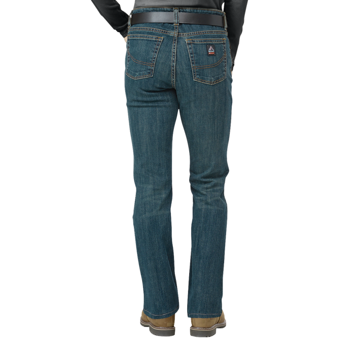 Bulwark Women's Curvy Fit FR Stretch Jeans Sanded Denim