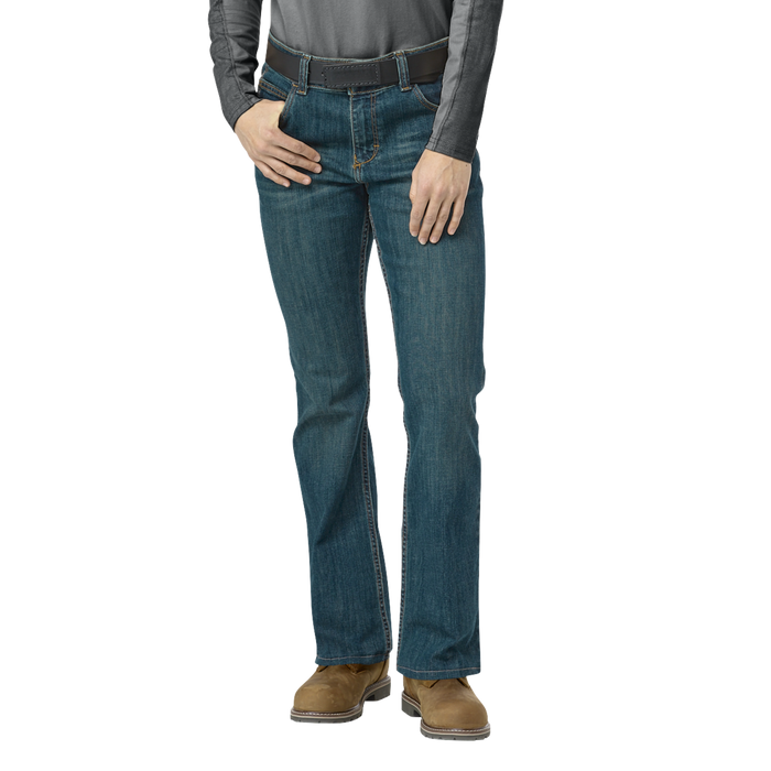 Bulwark Women's Curvy Fit FR Stretch Jeans Sanded Denim