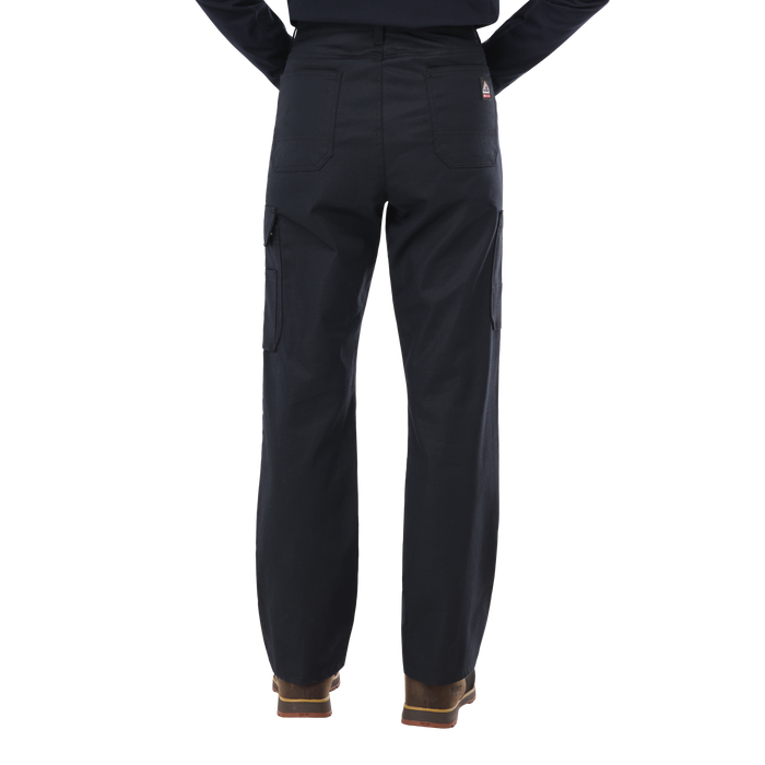 Bulwark Women's FR Flex Utility Pants Navy Stretch Ripstop