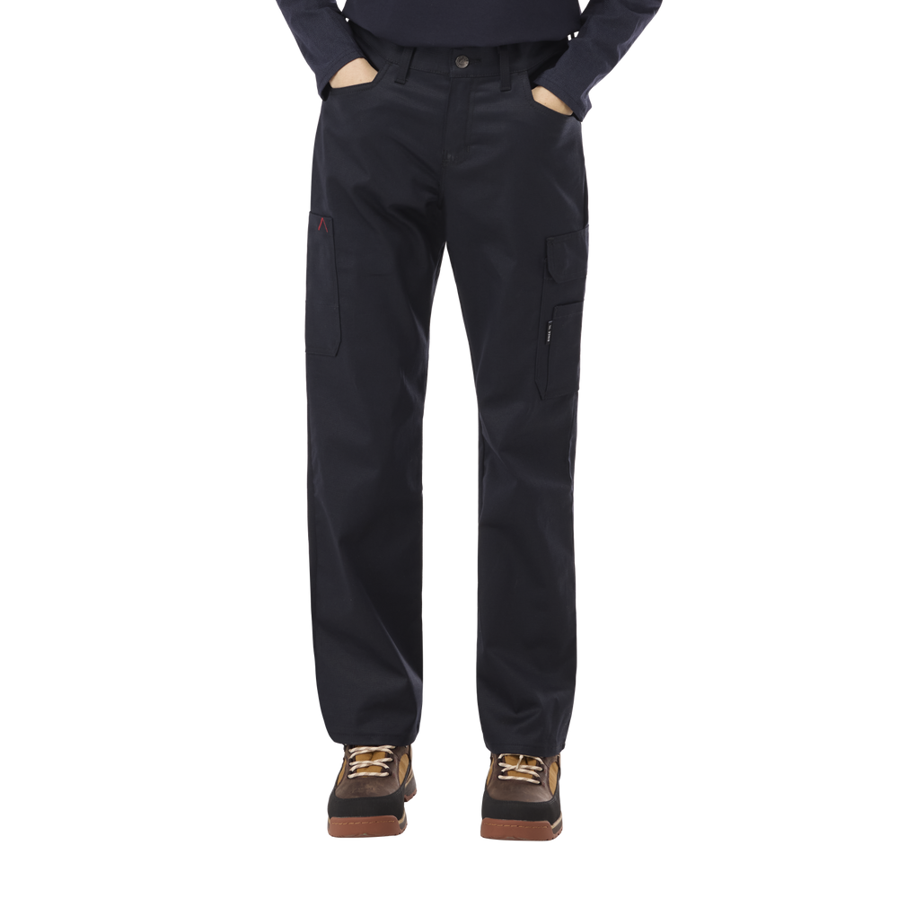 Bulwark Women's FR Flex Utility Pants Navy Stretch Ripstop