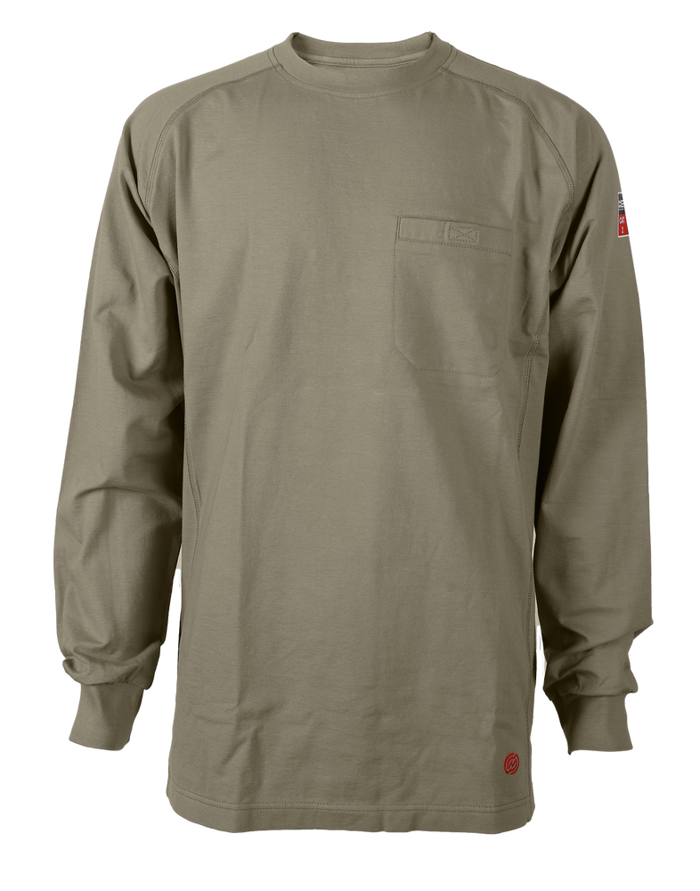 NKE FR Lightweight Flex long Sleeve Tee Khaki Green
