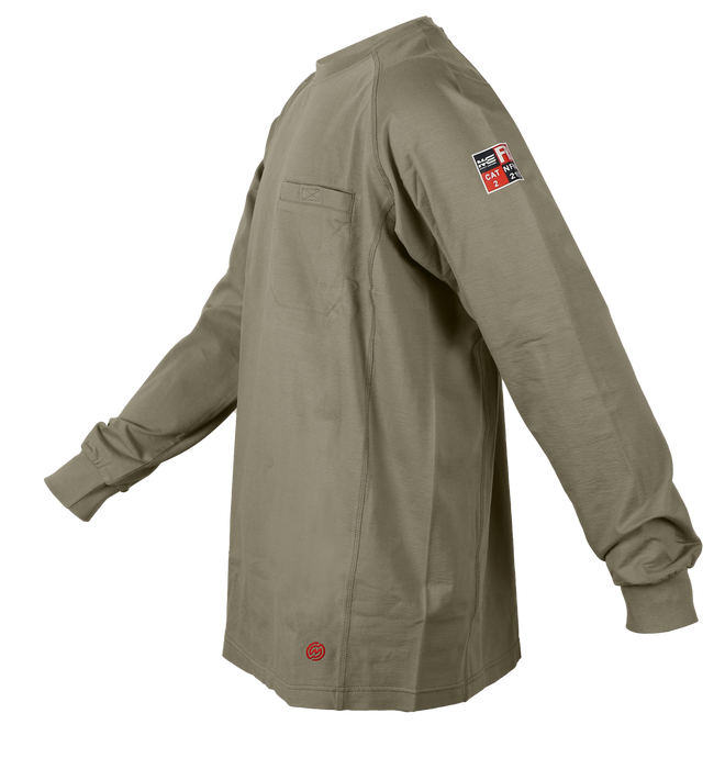 NKE FR Lightweight Flex long Sleeve Tee Khaki Green