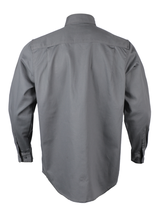 NKE FR Shield Work Shirt – CAT 2, NFPA 2112, 9.5 cal/cm², Gray (NKS-2002)