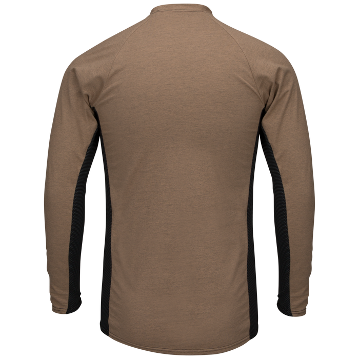 Mens FR Long Sleeve Base Layer with Concealed Pocket Tan