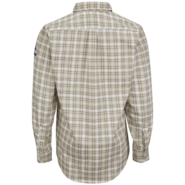 Bulwark Men’s Long Sleeve FR Plaid Dress Shirt