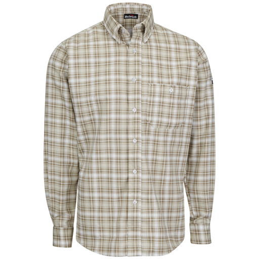 Bulwark Men’s Long Sleeve FR Plaid Dress Shirt