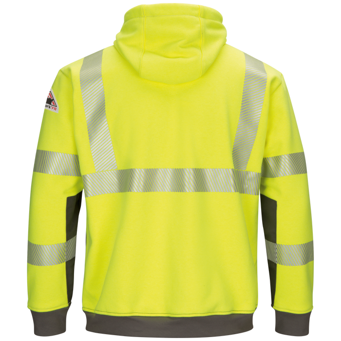 Bulwark Men's Hi-Visibility Color Block Pullover Fleece Sweatshirt