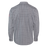 Back view of a gray plaid shirt on a white background