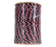 Spool of black, red, and white rope on a white background