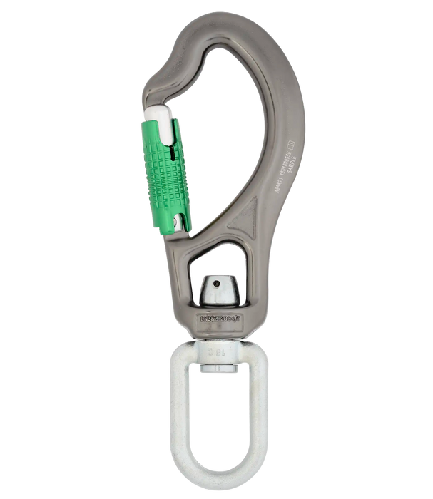 DMM Sidewinder Locksafe Swivel Connector Titanium/Green EN362 25kN