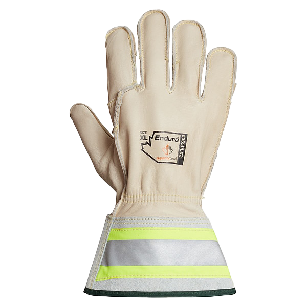 Lineman Gloves With Short 2-inch Hi-Viz Cuff