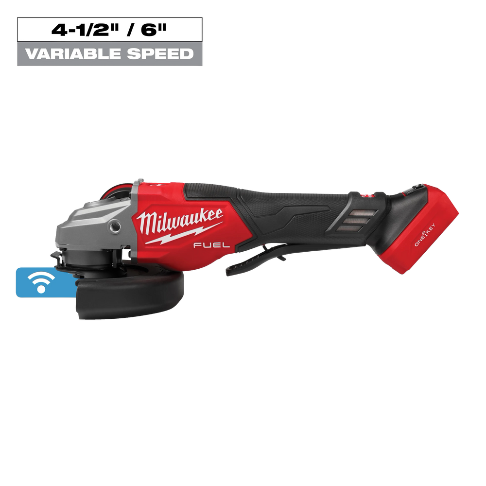 MILWAUKEE M18 FUEL 4-1/2"-6" Variable Speed Braking Grinder, Paddle Switch w/ ONE-KEY 3672-20