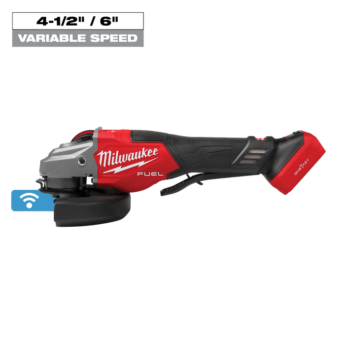 MILWAUKEE M18 FUEL 4-1/2"-6" Variable Speed Braking Grinder, Paddle Switch w/ ONE-KEY 3672-20