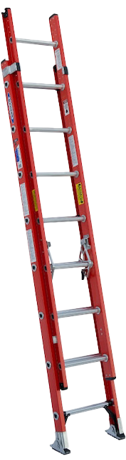 Werner D6216-2 Fiberglass Extension Ladder – 16 ft, 300 lb Type IA