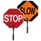 SIGN STOP/SLOW PADDLE 24" DIAMOND GRADE with 12" POLE