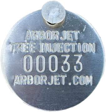 ARBORJET SILVER TREE TAGS WITH NAILS - 100 PACK — Bartlett Arborist Supply