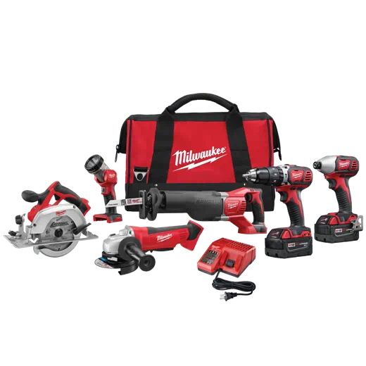MILWAUKEE M18 Li Ion Cordless Power Tool Set 6 Tool Set 2