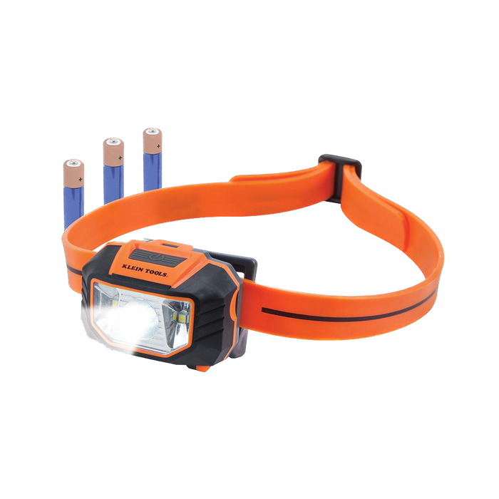 KLEIN LED Headlamp with Silicone Hard Hat Strap
